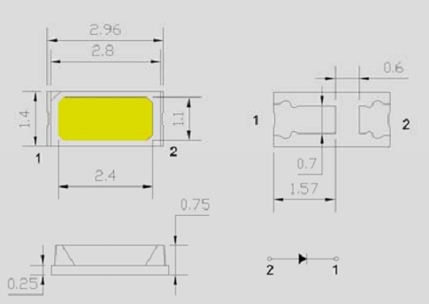 DBL-3014(0.1W)SIZE